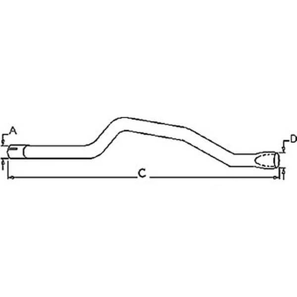 Aftermarket Exhaust Pipe Fits Ford Fits New Holland 4000 1.75" I.D. 56" Long 313808 - main